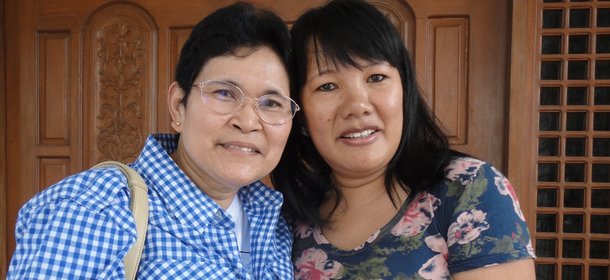 Feyma with her old friend Bebe