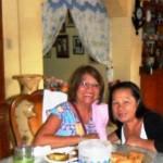 Mrs. Cook & Ali at the generator