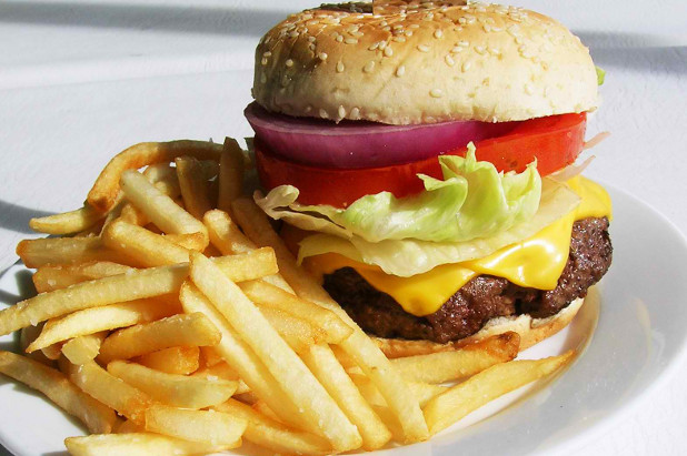 Cheeseburger and French Fries Mmm good