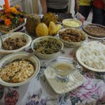 A mix of local and foreign foods