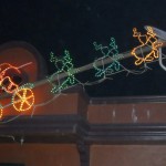 The Santa is on the roof