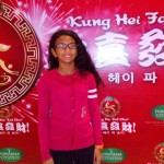 My Granddaughter Colleen celebrating the Year of the horse at a swim meet.