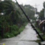 A downed power pole by my house