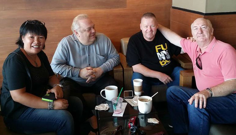 At Starbucks with Michael and Malcolm