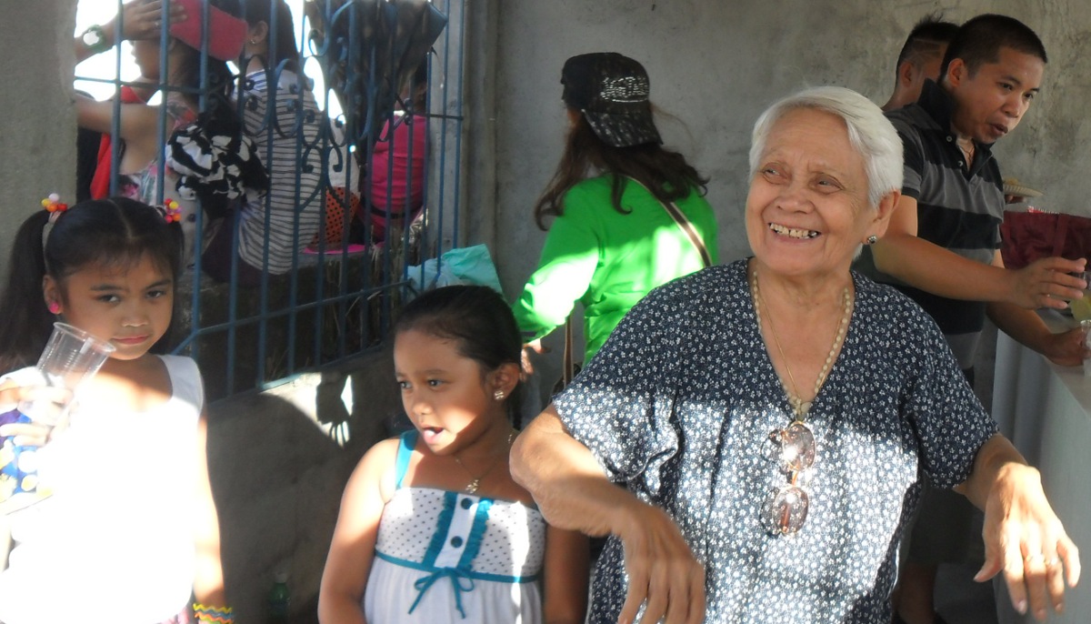 Nani is always happy around her family