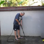 That old dude is a power washing Dynamo