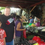 Bob at the Farmer's Market with our newphew