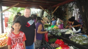 Bob at the Farmer's Market with our newphew