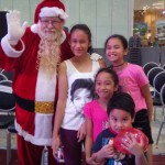 After the show posing with kids