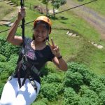 Bebe floating in the air