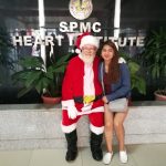 Santa and Alex at the Heart Institute