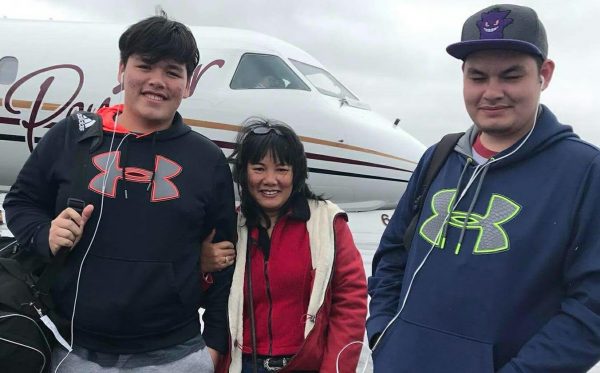 We arrived on this small plane