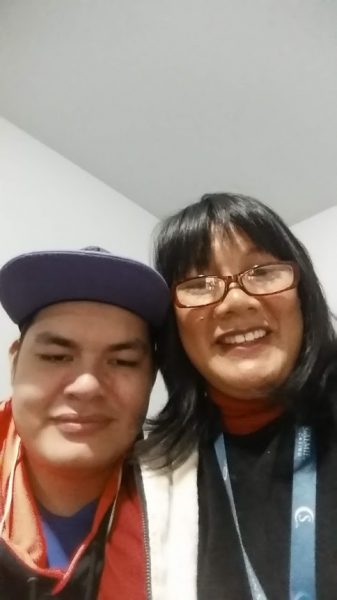 Aaron and Feyma - working hard in Alaska